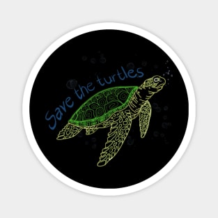 Save the turtles Magnet